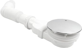 Cozynest Ablaufgarnitur Duschwannen 90 mm,Duschtasse Abfluss Set mit Geruchsstop mit Haarsieb,Chrom Abdeckung,Ablaufbogen