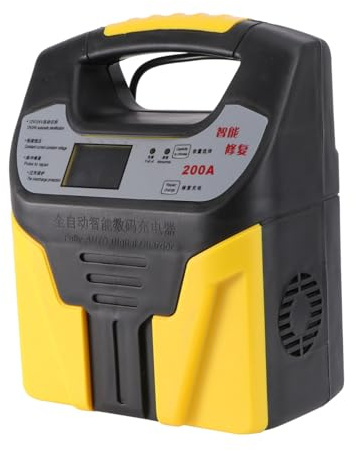 SOLUSTRE Chargeur De Batterie De Voiture 12v/24v Intelligent Avec Réparation Par Impulsions, Écran Lcd, Protection Multiple, Compatible Batteries Plomb Usage Automobile, Secteur 220-240v