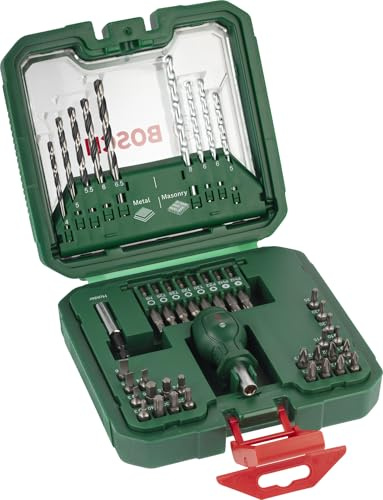 Bosch Kompakt-Set, 43-tlg. (192 x 186 mm, Zubehör Schraubendreher, Bohrschrauber) - Amazon Edition