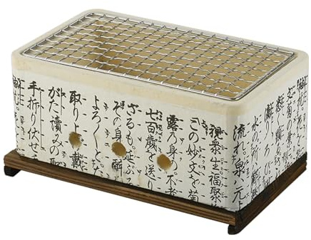 Japansk lera kolspis bärbar campinggrill multifunktionell grill keramisk kokkärl för hempicknick och utomhuscamping
