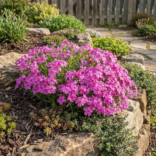 Bloomique - Juego de 6 - Phlox Macdaniel's Cushion - Fácil de cuidar - Floración abundante - Resistente al invierno - Perenne - Crecimiento compacto - 10-20 cm de alto - Maceta de 9 cm