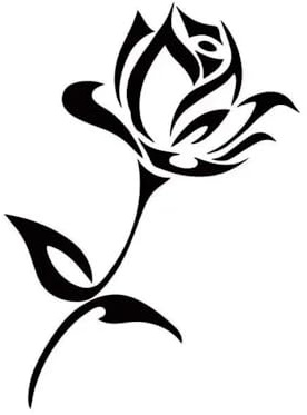 Bildelar Vackra Rosblommiga Bildekaler - Förbättra Ditt Fordons Utseende Med En Vattentät Vinyldekal!(Black,M)