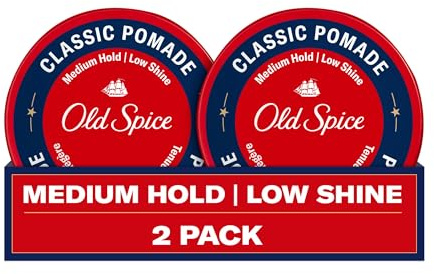 Old Spice Hair Styling Pomade for Men, Medium Hold No Shine 2.22 Fl Oz Each, Twin Pack