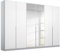 Rauch Möbel Alabama Drehtürenschrank Schrank Kleiderschrank Weiss Hochglanz/Grau mit Spiegel, 6-türig, inkl. Zubehörpaket Classic, 3 Kleiderstangen, 6 Einlegeböden, BxHxT 271x210x54 cm