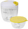 STONELINE Multi-Zerkleinerer 9-teilig, Multizerkleinerer Manuell 900 + 400 ml, Zwiebelschneider und Universalzerkleinerer mit Edelstahlklingen, Zerkleinerer für Gemüse & Obst, gelb