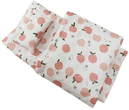 Harilla Puppenbettwäsche-Zubehör-Set, vorgetäuschtes Spielzeug, Rollenspiele, inklusive Matratze, Steppkissen, für Puppenwiegen, Puppenbetten, 10–25 cm große, Weiß