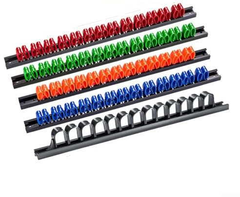 Estante de almacenamiento de herramientas de mano, organizador de pared para destornilladores y llaves (verde)