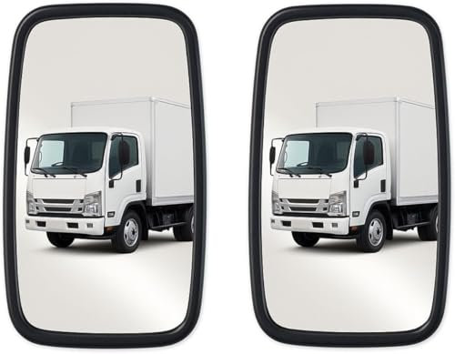 2 x Spiegel Außenspiegel Rückspiegel Seitenspiegel Universal 37.2cm x 18.4cm für Transporter LKW PKW Traktor Bagger Links Rechts