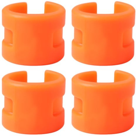 Totority Rubber Chain Guard Rings 4 Pcs Orange Protective Rear Fork