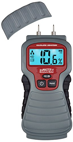 Calculated Industries 7440 AccuMASTER XT Digital Moisture Meter | Handheld |Pin Type | Backlit LCD Display | Detects Leaks, Damp and Moisture in Wood, Walls, Ceilings, Carpet and Firewood