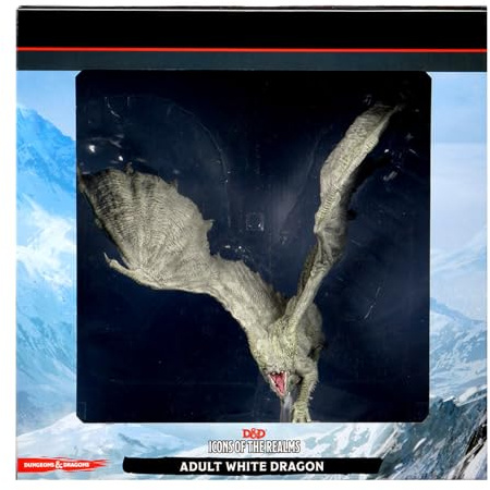 WizKids Dungeons and Dragons Icons of the Realms - Adult White Dragon Figure, DnD Miniatures