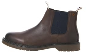 JACK & JONES Bottines Chelsea JFWLEYTON en cuir pour homme, marron pierre, 44 EU, Marron/pierre, 44 EU