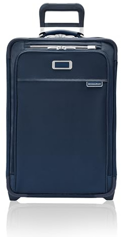 Briggs & Riley Baseline 2-Wheel Luggage, Navy, 22 Essential Carry-On, Baseline Uprights