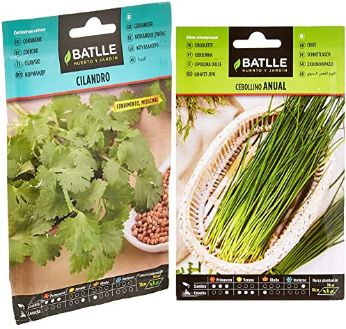Batlle Semillas Aromáticas, Cilantro & Cebollino anual