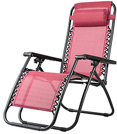 Gravity Garden Reclining, Outdoor-Freizeit-Strandstuhl, klappbarer Vierkantrohr-Rundrohr-Loungesessel, Mittagspause, Rückenstuhl, Bürostuhl-Rot