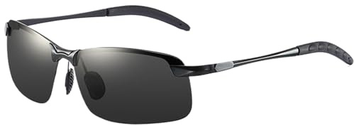 zwxqe Occhiali da sole fotocromatici che cambiano colore, da donna, protezione UV400, antiriflesso, polarizzati, ideali per attività all'aperto, uomini e donne, Nero , Refer to description