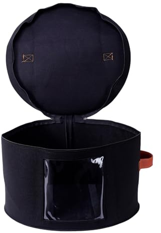Genikeer Sombrerera De Viaje, Caja De Almacenamiento De Sombreros Desplegable Con Tapa, Sombrereras Redondas Plegables, Bolsa Para Guardar Juguetes De Peluche, Organizador De Sombreros Decorativo