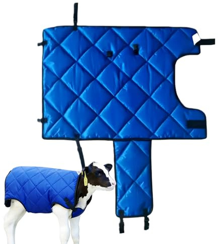 Calf Blanket Coat - Warm Fleece-Lined, Winter Horse Blanket for Cattle, Foal Sheep Cow Livestock Use, Small Animal Cold Weather Protection, Cowshed Outdoor Indoor Accessory, Stables Farm Animal Beddin