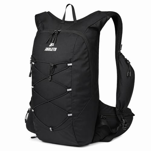 ABPOK 15L Ultra Lightweight Backpack,Waterproof Backpack Hiking Rucksack,Rucksack Bag for Women Men Outdoor Camping, Cycling, Hiking Backpack,Travel,Work Bag (Black)