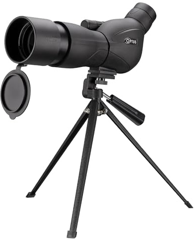 Optus Spotting Scope 20-60x60 monocolo cannocchiale zoom con treppiede, oculare 45°, twist-up, telescopio compatto per osservazione uccelli