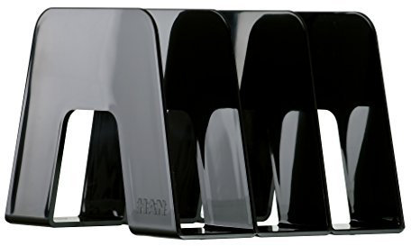 Doppelpack HAN 16200 Katalogsammler SORTER, je 3 Fächer, extra stabil, Elegante Design-Ikone in Hochglänzend (schwarz | 2er Set)