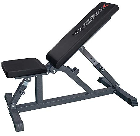 TOORX 85 PANCA ALLENAMENTO - Regolazione/Inclinazione schienale su 7 livelli (0-90°) - sedile regolabile su 4 livelli (0-36°)