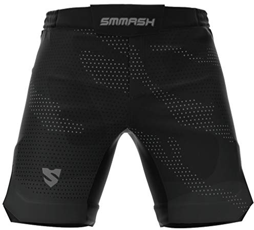 SMMASH Short D'entraînement Sport pour Homme Pantalon De Boxe Thaibox Muay Thai MMA Gym Fitness Respirant Fermeture Velcro Résistant Ultraléger