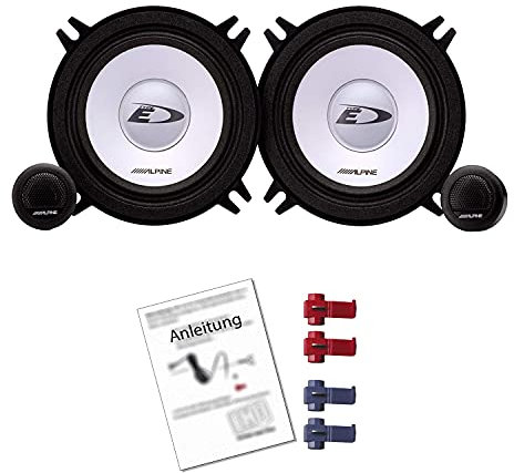 Alpine SXE-1350S Auto Lautsprecher Boxen 500 Watt 13 cm 2 Wege Kompo passend für VW Golf 1 Cabrio (155) 1987-1993 Türen Front