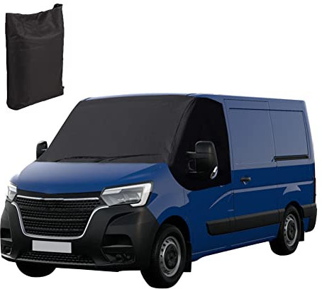Frontscheibe Wrap Cover Ersatz für Renault Master 2010-2023, Ersatz für Opel Movano 2010-2023, Luxus Sonnenschutz Frontscheibenabdeckung Ersatz für Nissan NV400 2010-2023/Interstar, Wetterfester