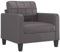 vidaXL Sessel, Fernsehsessel mit Metallgestell, Relaxsessel für Wohnzimmer, Sofa Polstersessel Relaxstuhl Kunstledersessel, Grau Kunstleder