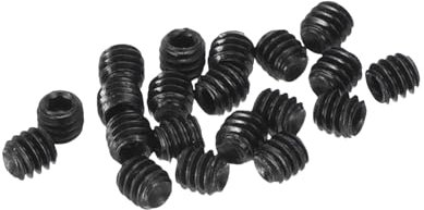 sourcing map Socket Set Screws,20Pcs M2x2mm Metric -Carbon Steel Hex Socket Set Headless Cup Point Grub Screws, for Repairing Compact Instruments, Machinery and Equipment (Black)