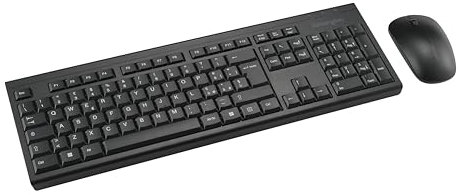 Kensington KM150 EQ Set tastiera e mouse wireless, per Windows e MacOS, ricevitore USB 2,4 GHz Nano, tastiera numerica a grandezza naturale, mouse silenzioso 1200 DPI, layout QWERTY, nero, K75562IT