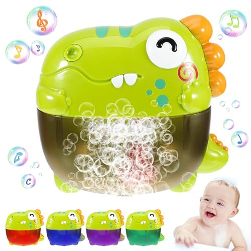 Badewannenspielzeug Badespielzeug ab 1 2 3 4 Jahre,Dinosaurier Bubble Badewannenspielzeug mit Musik Badespielzeug Baby Badewanne Spielzeug Wasserspielzeug Kinder