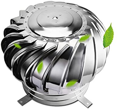 Runder Dachturbinen-Ventilator mit Regenschutzkappe, Kaliber, 250 mm, verzinkter Stahl, Allwetter-Dachlüftung, 24 cm