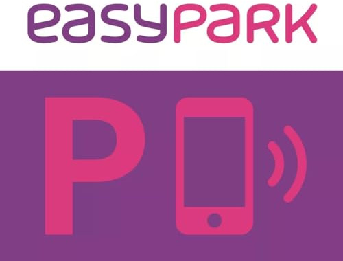 StampaGenerale® - 4 Adesivi EasyPark in PVC Compatti e Resistenti Perfetti per Chi Usa l’App di Parcheggio Facili da Applicare su Vetro Interno (5,5x4 Cm)