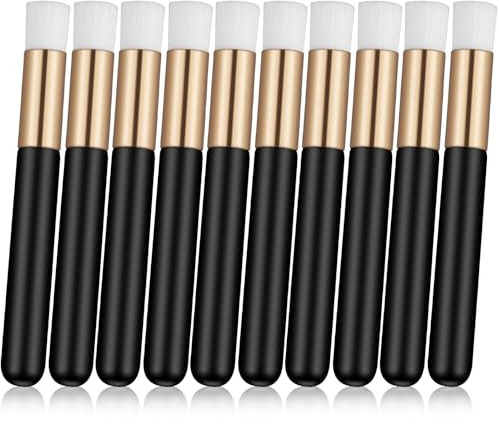 Lash Brushes for Cleansing, 10 Pcs Reusable Washable Lash Cleaning Brush Lightweight Portable Eyelash Lashes Shampoo Brush for Facial Nose Cleansing (Black)