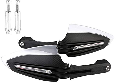 OUKENS Protège-mains de moto, 2 pièces 7/8 protecteur universel de protège-mains de moto avec indicateur de clignotant LED DRL
