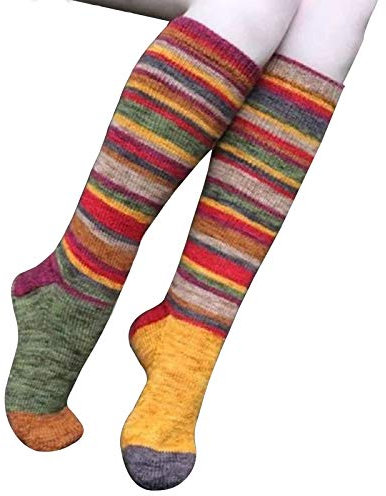 Damen Ladies College Socken Strümpfe Kniestrümpfe Kniestrümpfe Damen Thermo Winterstrümpfe Mit Innenfrottee Knee High Socks Lange Socken Overknee Strümpfe