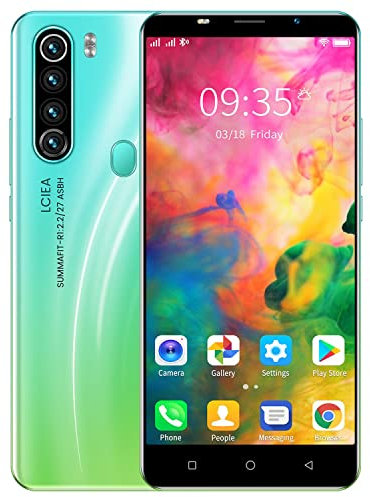 MTGud Smartphone Bon marché, 5.0 Display, Android Mobile Phones, Dual SIM Dual Camera, 16 GB ROM UP to 128GB, Support Bluetooth, GPS, Wi-FI Basic Cell Phones (MTGud80-Green)