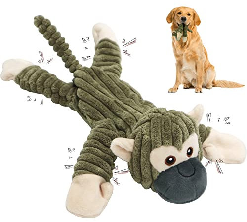Hundespielzeug, Hunde Spielzeug, Plüschhundespielzeug, quietschendes Hundespielzeug, welpenspielzeug, gefüllte Hundekauspielzeug für Welpen, kleine, mittlere, große Hunde (AFFE)
