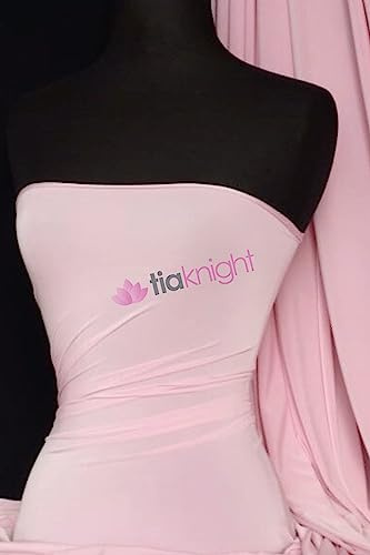 Premium Quality Silk Touch Jersey Stretchy Dressmaking Fabric Sold By The Metre 50+ Colours in Stock Same Day Dispatch By Tia Knight (Ballerina Pink)