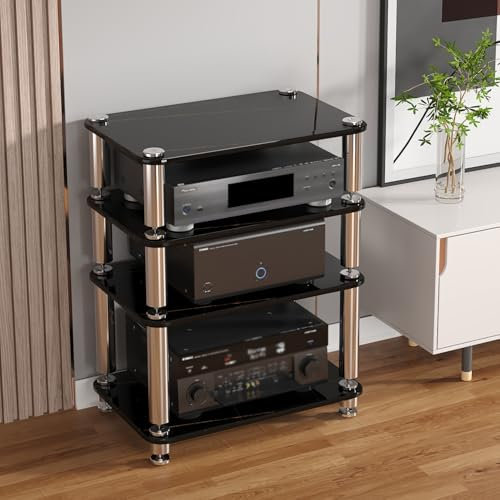 Plattenspielerständer, Medienschrank TV-Ständer, kleines Eck-Entertainment-Center-Soundschrank, AV-Medienständer, Sound-Rack-Spieleregal, Videospiel-Rack Audiokomponenten-Aufbewahrung (weiß, 60