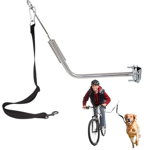 Dog Bike Leash, Hands-Free Bike Attachment for Dog, with Shock Absorber, Heavy Duty Bicycle Leash, Adjustable Length, Safety for Outdoor Cycling