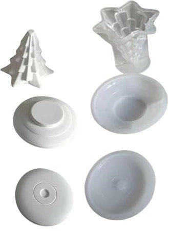 Portacandele per albero di Natale, stampi in silicone per resina epossidica, stampi per candele in gesso per candelieri