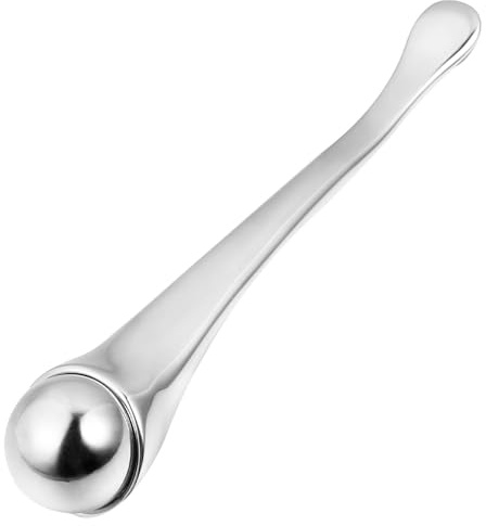 HOMSFOU Bastoncino Massaggio Metallico Viso Cucchiaio Maschera e Applicatore Crema Contorno Occhi per Riduzione Occhiaie e Borse, Strumento Bellezza Pelle Liscia e Assorbimento Cosmetici