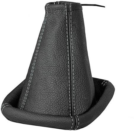 L & P Car Design L&P A0006-3 Schaltsack Schaltmanschette 100% Echtleder Leder Schwarz Naht Grau Ersatzteil für Zafira A