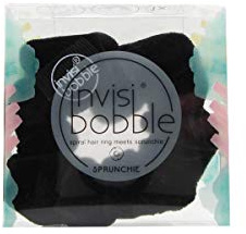 invisibobble Sprunchie Ture Black I spiral hårring möter hårsnodd, inget slag, starkt grepp, snyggt armband, 90-tal trend – lämplig för alla hårtyper