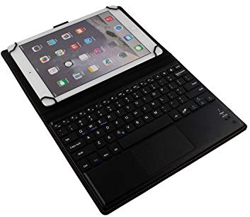 Funda con Teclado en Español (Letra Ñ Incluída) con Bluetooth y Touchpad para Tablet 10.1