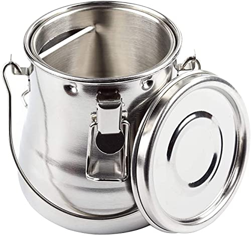 feedal Limpiador de pinceles de pintura, limpiador de pinceles de acero inoxidable, portátil, a prueba de fugas, con tapa y pantalla de filtro (8,6 x 10,2 cm)