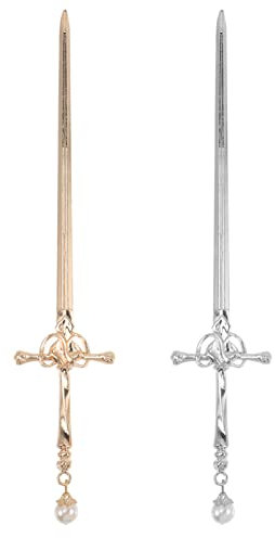 LALAFINA 2 Stück Perl Haarstäbe Mit Baumelnden Perlen Haarschmuck Für Hochzeit Party Und Alltägliches Styling Elegante Haarstäbe Für Dutt Und Chignon 8.9 Zoll